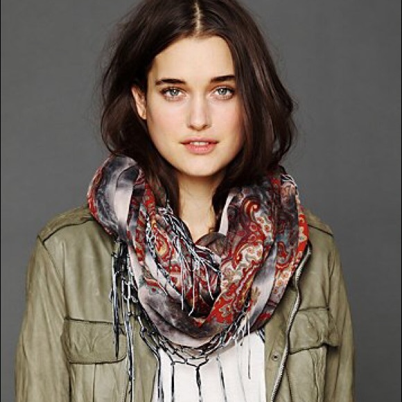 Free People Accessories - Free people infinity fringe paisley scarf